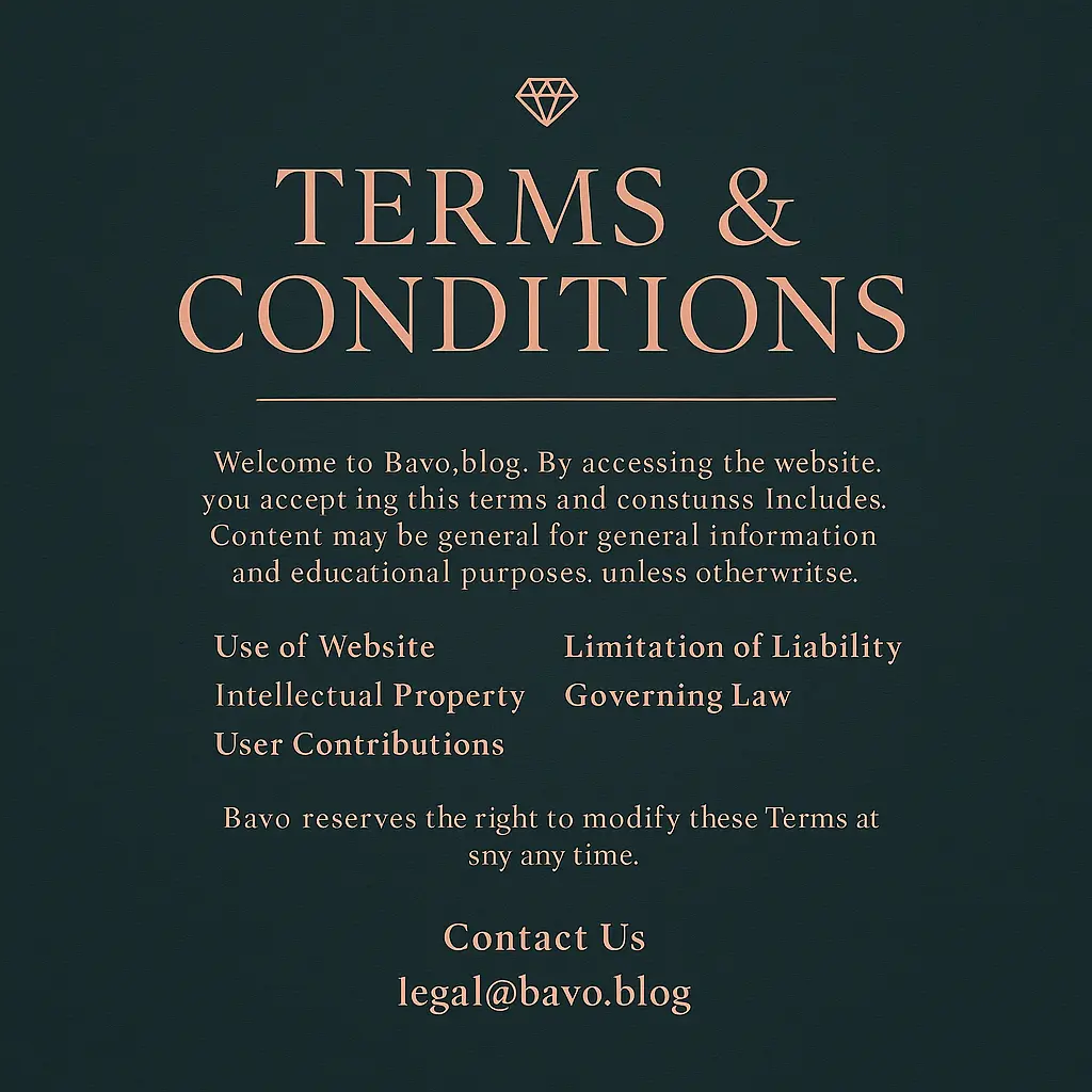 Terms & Conditions – Bavo.blog